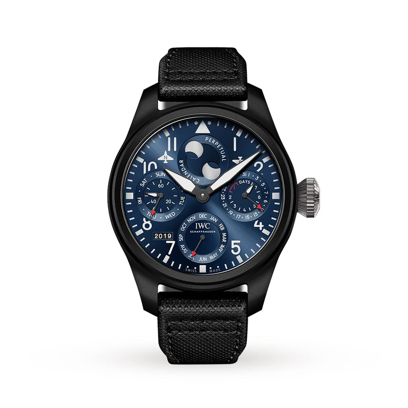 IWC Big Pilot's Watch Perpetual Calendar Edition "Rodeo Drive" 46.5mm - Ceramic & Titanium - Blue Dial Ref. # IW503001