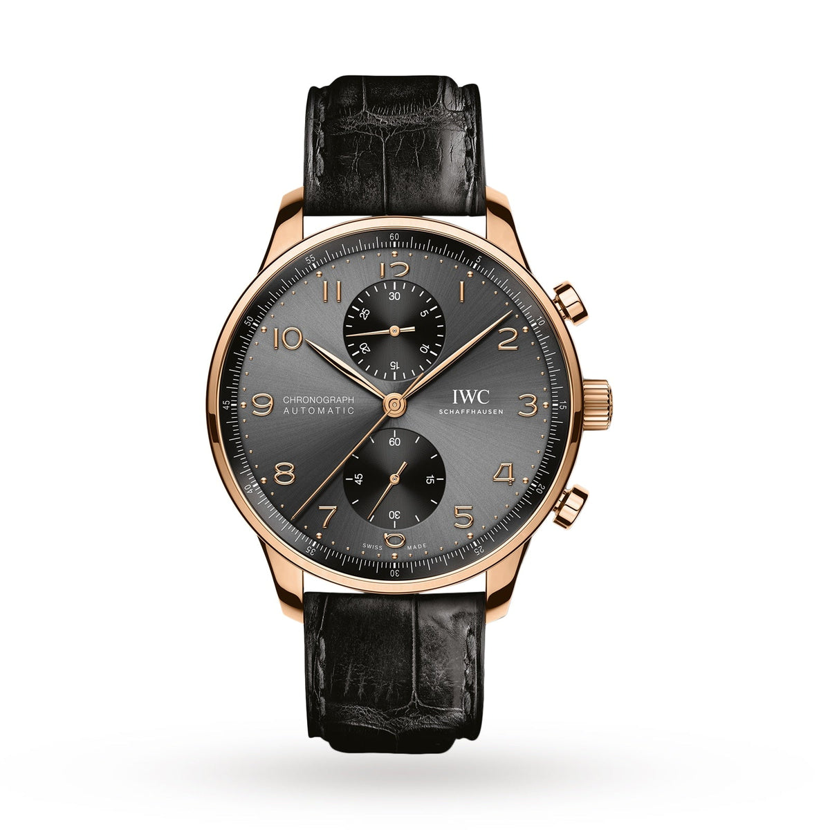IWC Portugieser Chronograph 41mm - Rose Gold - Grey Dial Ref. # IW371610