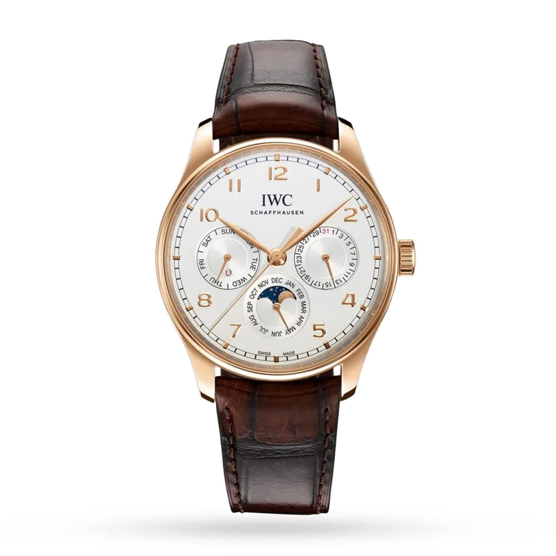 IWC Portugieser Perpetual Calendar 42 42.5mm - Rose Gold - Silver Dial Ref. # IW344202