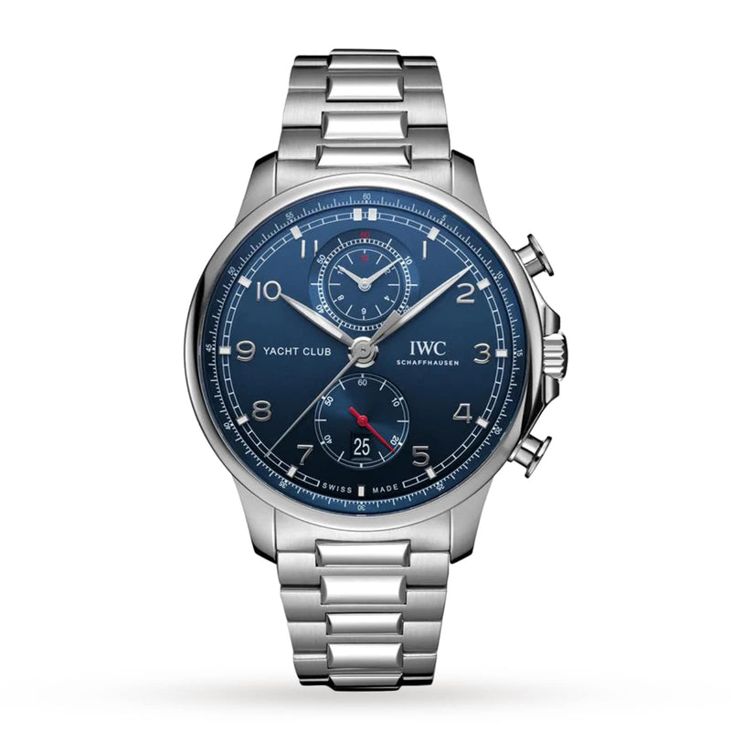 IWC Portugieser Yacht Club Chronograph 44.5mm - Steel - Blue Dial Ref. # IW390701