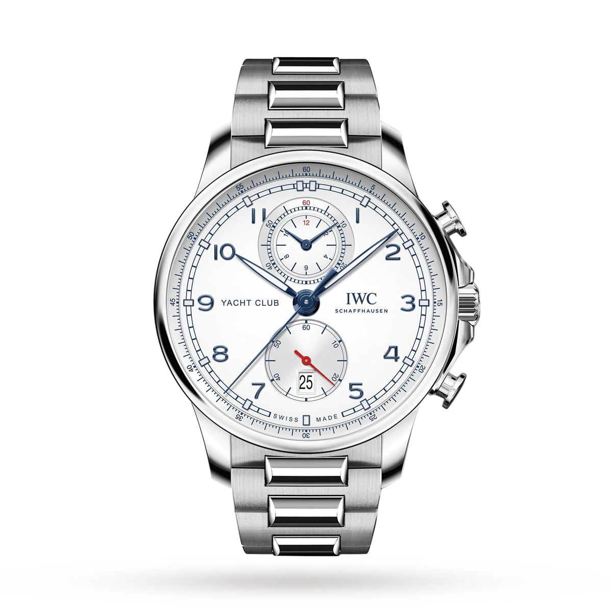 IWC Portugieser Yacht Club Chronograph 44.5mm - Steel - Silver Dial Ref. # IW390702