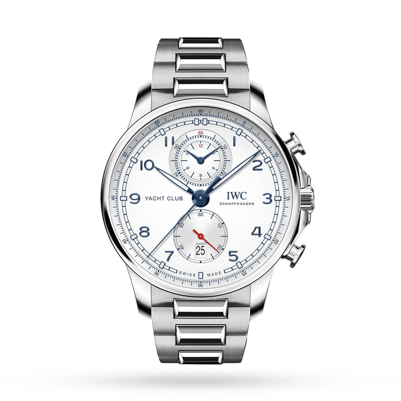 IWC Portugieser Yacht Club Chronograph 44.5mm - Steel - Silver Dial Ref. # IW390702