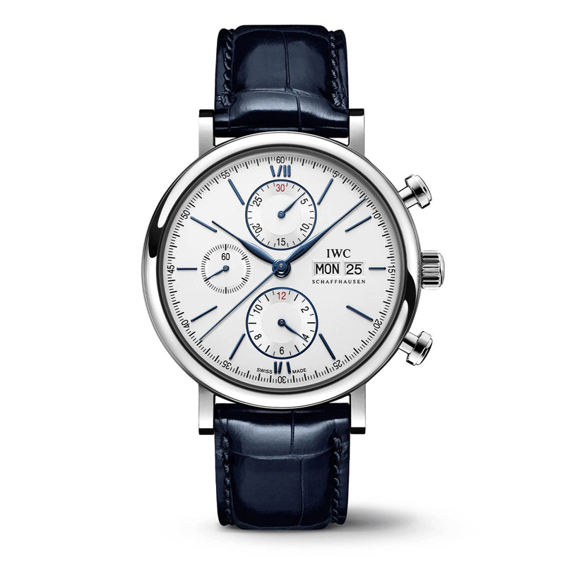 IWC Portofino Chronograph 42mm - Steel - White Dial Ref. # IW391037