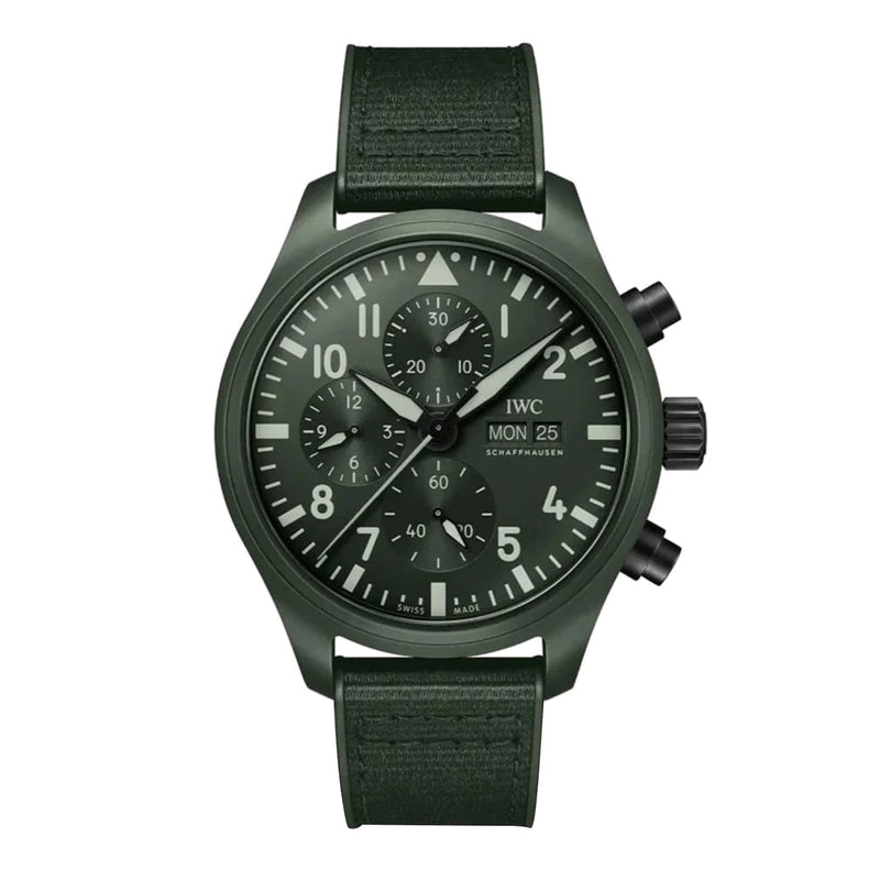 IWC Pilot’s Watch Chronograph TOP GUN Edition “Woodland” 44.5mm - Ceramic - Green Dial Ref. # IW389106