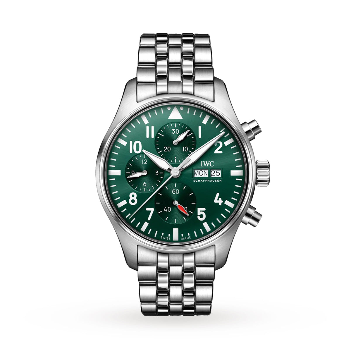 IWC Pilot's Watch Chronograph 43mm - Steel - Green Dial Ref. # IW378006
