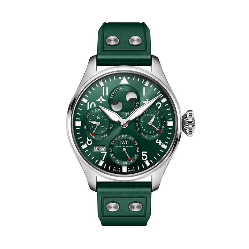 IWC Big Pilot's Watch Perpetual Calendar 46mm - Steel - Green Dial Ref. # IW503608