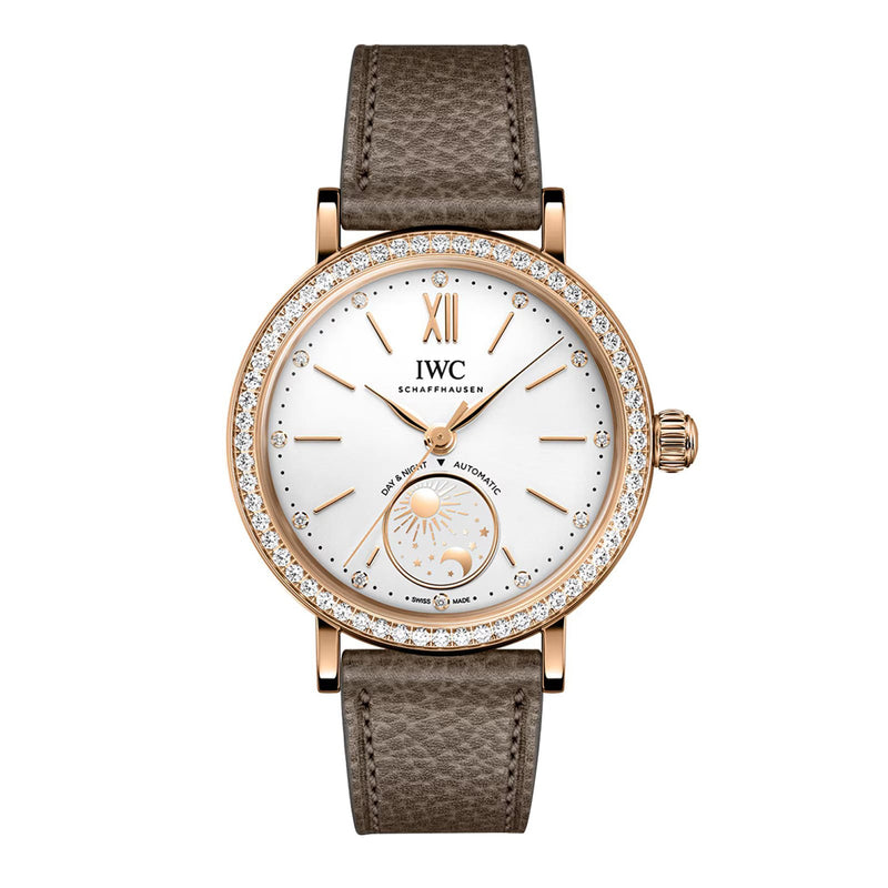IWC Portofino Automatic Day & Night 34 34mm - Rose Gold - Silver Dial Ref. # IW659802