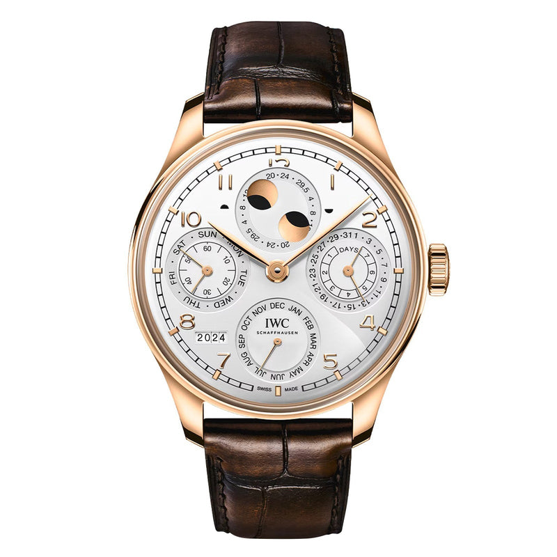 IWC Portugieser Perpetual Calendar 44 44.5mm - Rose Gold - White Dial Ref. # IW503701