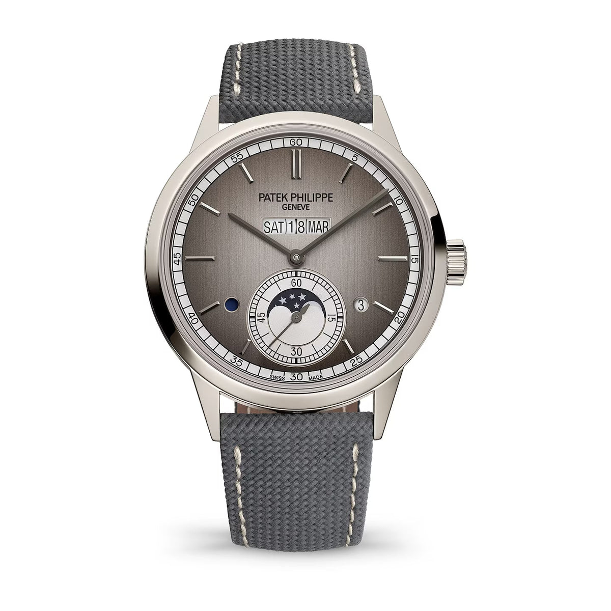 Patek Philippe In-Line Perpetual Calendar 41mm - Platinum - Silver Dial Ref. # 5236P-011