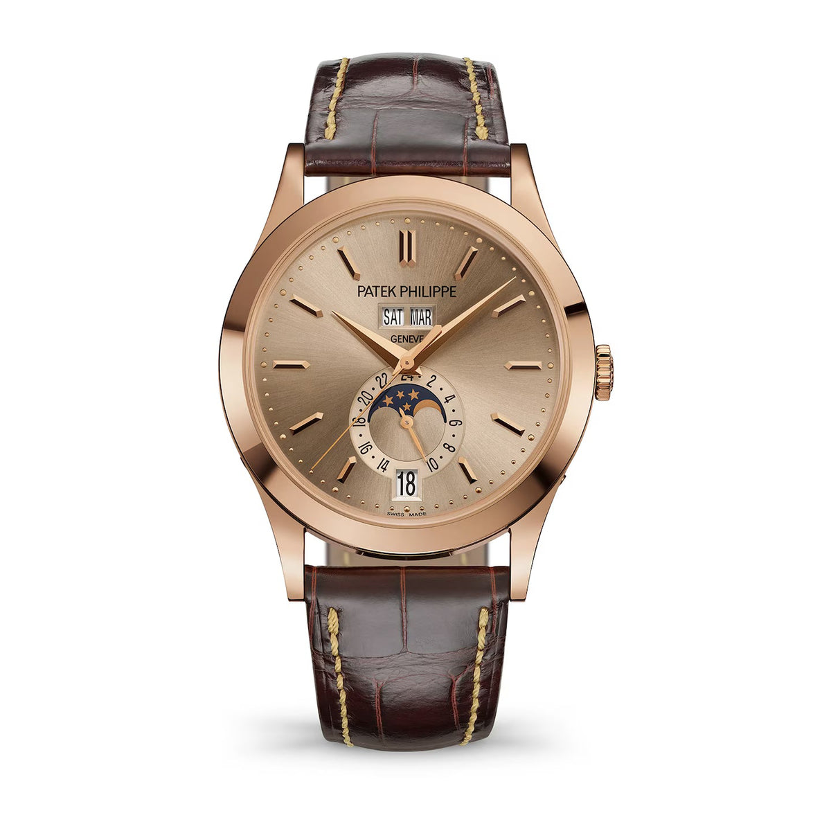 Patek Philippe Annual Calendar Moonphase 38.5mm - Rose Gold - Beige Dial Ref. # 5396R-016