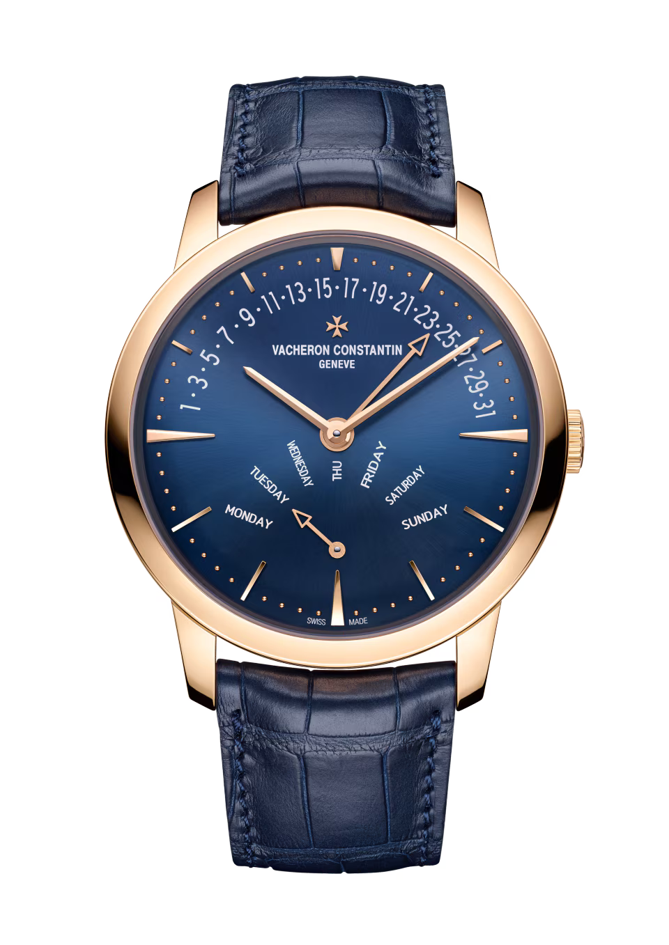 Vacheron Constantin Patrimony Retrograde Day-Date 42.5mm - Rose Gold - Blue Dial Ref. # 4000U/000R-B516