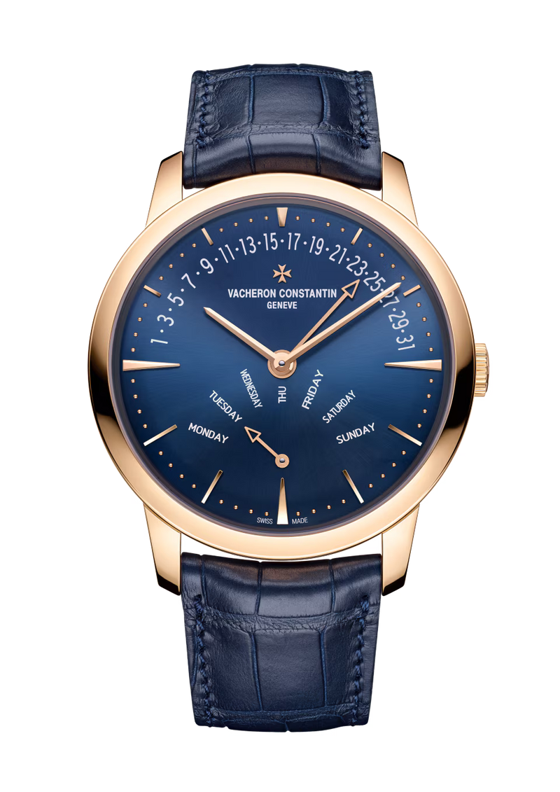 Vacheron Constantin Patrimony Retrograde Day-Date 42.5mm - Rose Gold - Blue Dial Ref. # 4000U/000R-B516