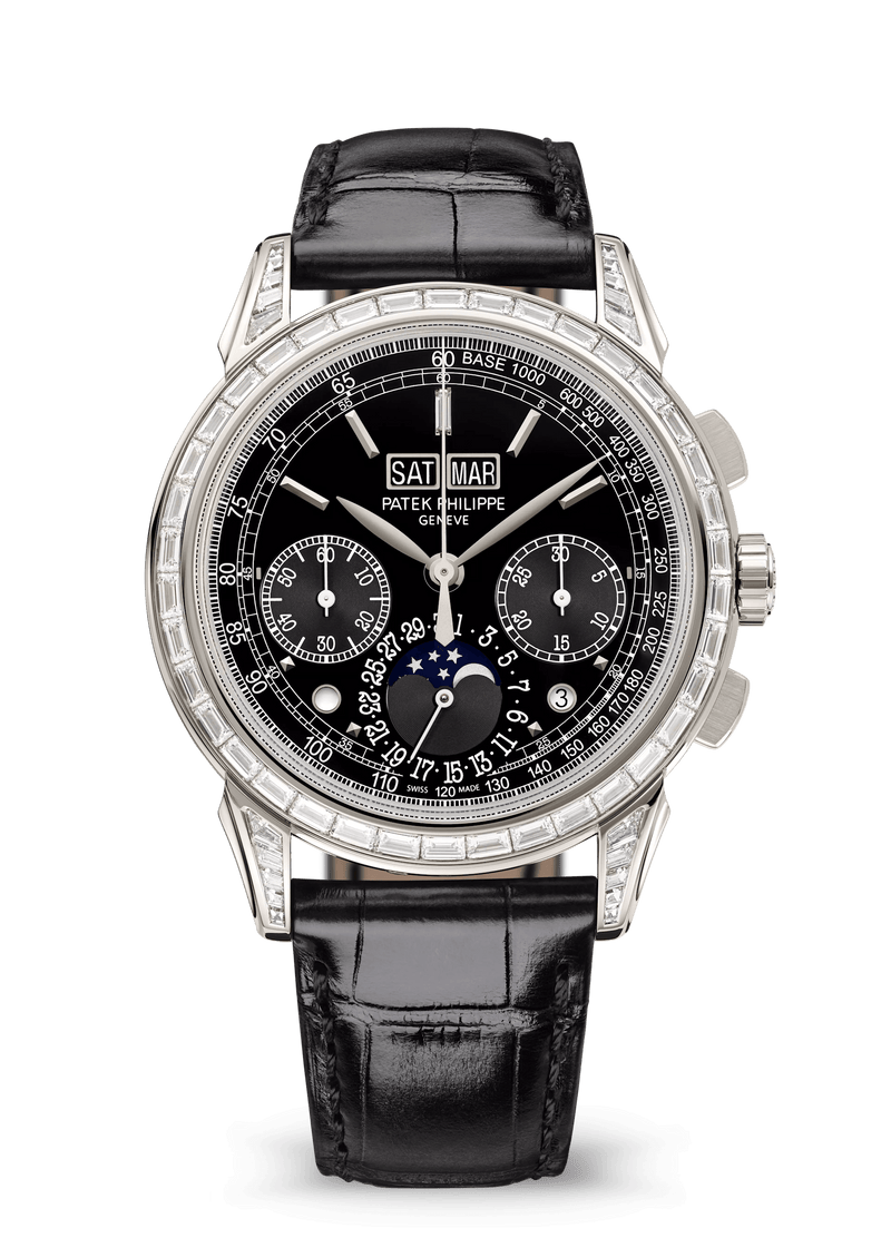 Patek Philippe Chronograph - Platinum - Black Diamond Dial Ref. # 5271P-010