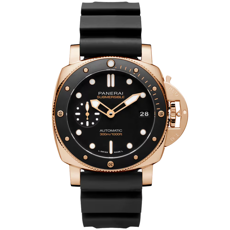 Panerai Submersible Goldtech™ 42mm - Rose Gold - Black Dial Ref. # PAM02164