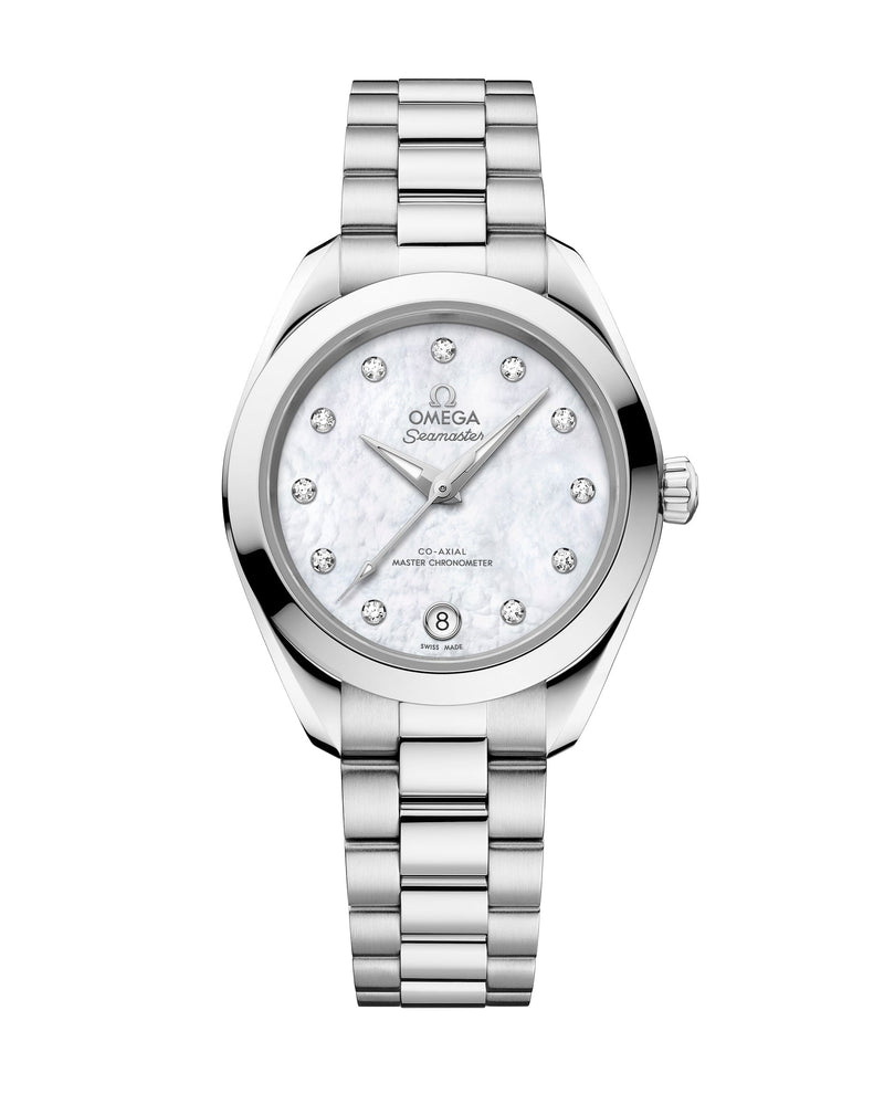 Omega Seamaster Aqua Terra 150 30mm - Steel - Mother of Pearl Dial Ref. # 220.10.30.20.55.001
