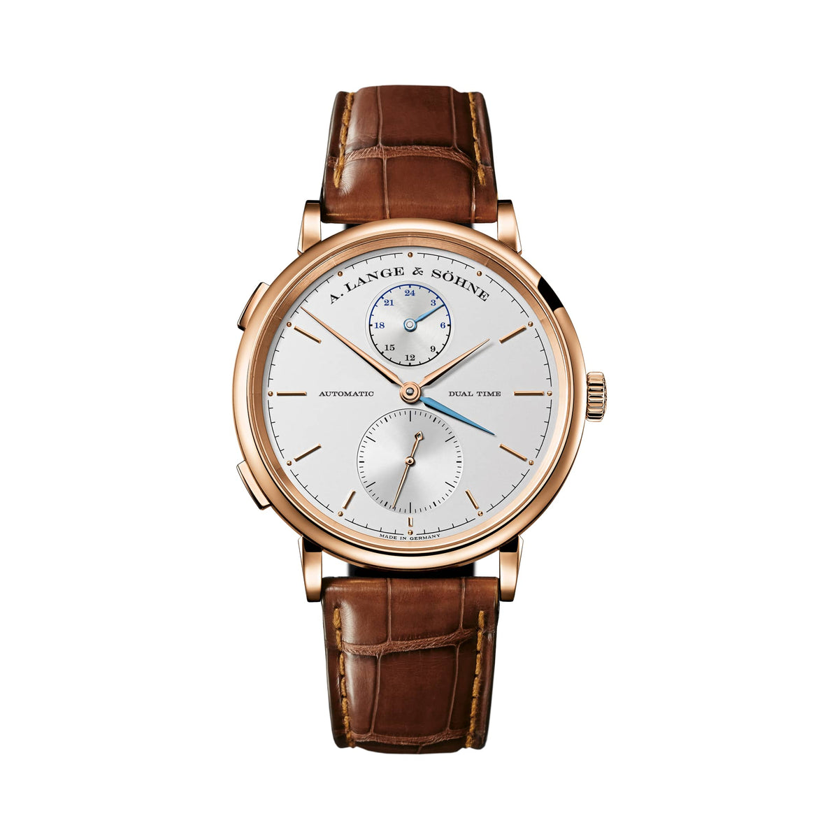A. Lange & Söhne Saxonia Dual Time - 18 Carat Pink Gold Ref. # 385.032