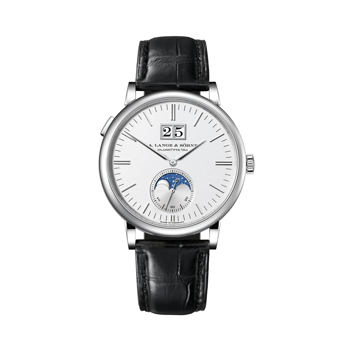 A. Lange & Söhne Saxonia Moon Phase - White Gold - Silver Dial Ref. # 384.026