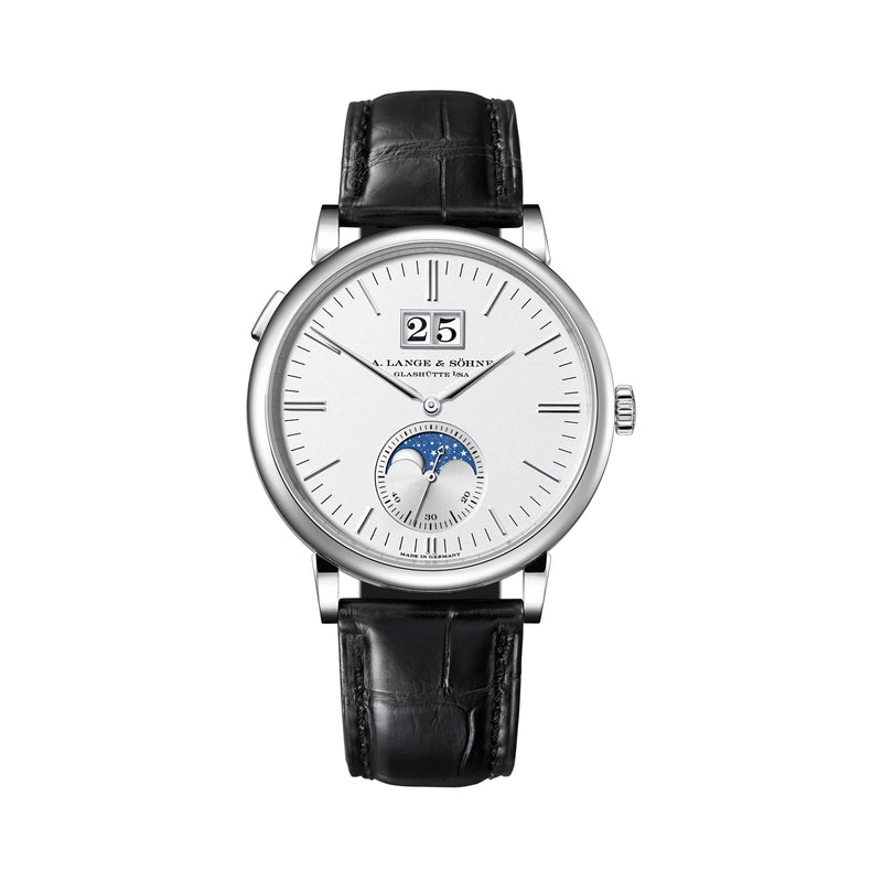 A. Lange & Söhne Saxonia Moon Phase - White Gold - Silver Dial Ref. # 384.026