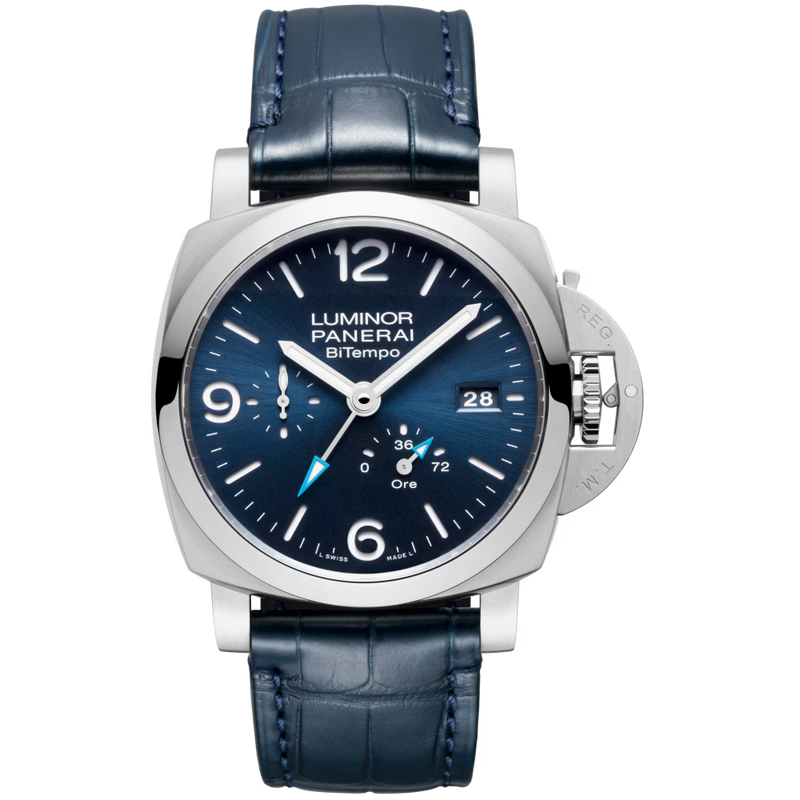 Panerai Luminor BiTempo 44mm - Steel - Blue Dial Ref. # PAM01361