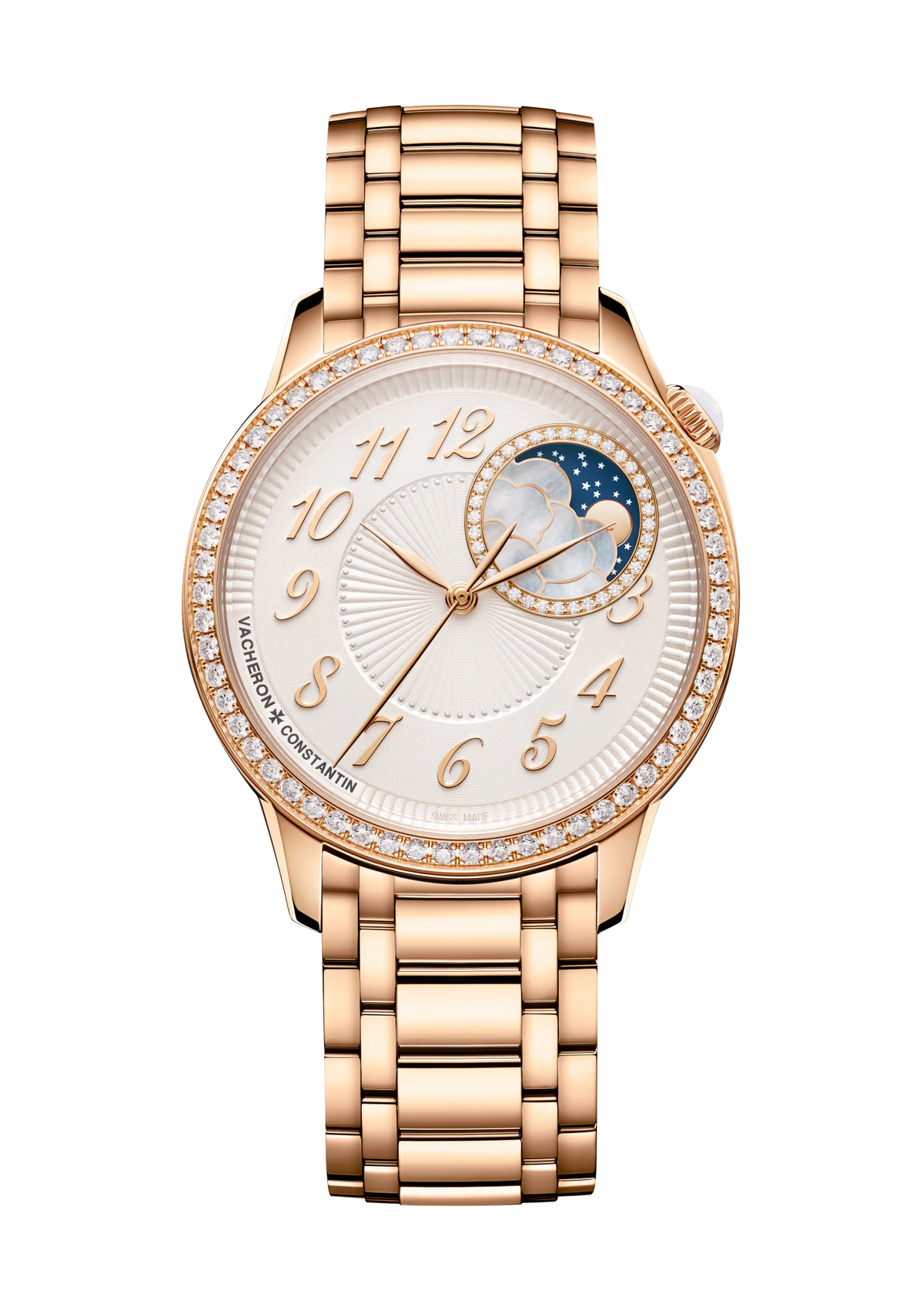 Vacheron Constantin Égérie Moon Phase 37mm - Rose Gold - White Dial Ref. # 8005F/120R-H002