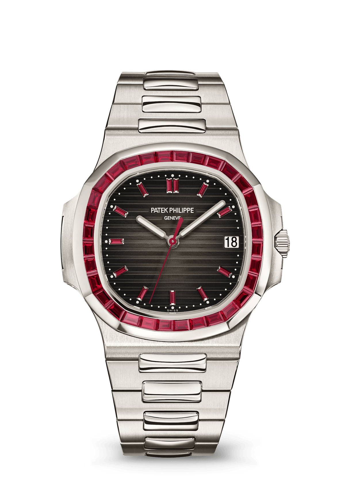 Patek Philippe Nautilus Self-Winding - Platinum - Charcoal Ruby Dial Ref. # 5711/112P-001