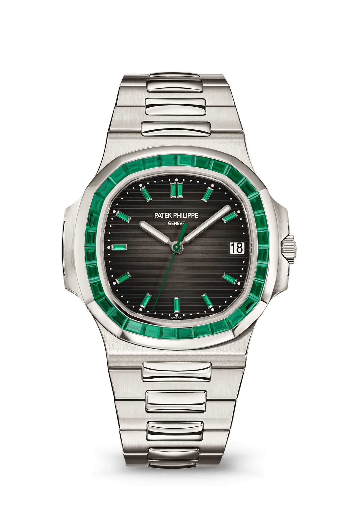 Patek Philippe Nautilus Self-Winding - Platinum - Charcoal Emerald Dial Ref. # 5711/113P-001