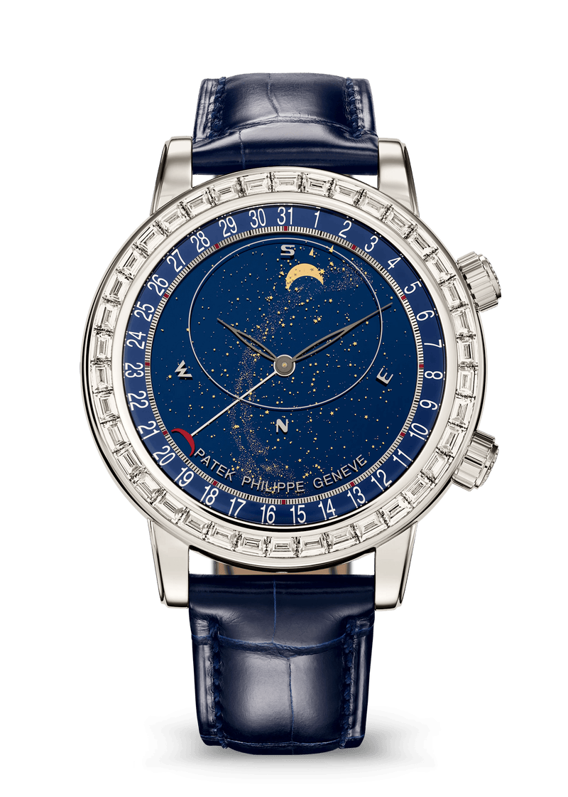 Patek Philippe Moon Phase - Platinum - White Dial Ref. # 6104P-010