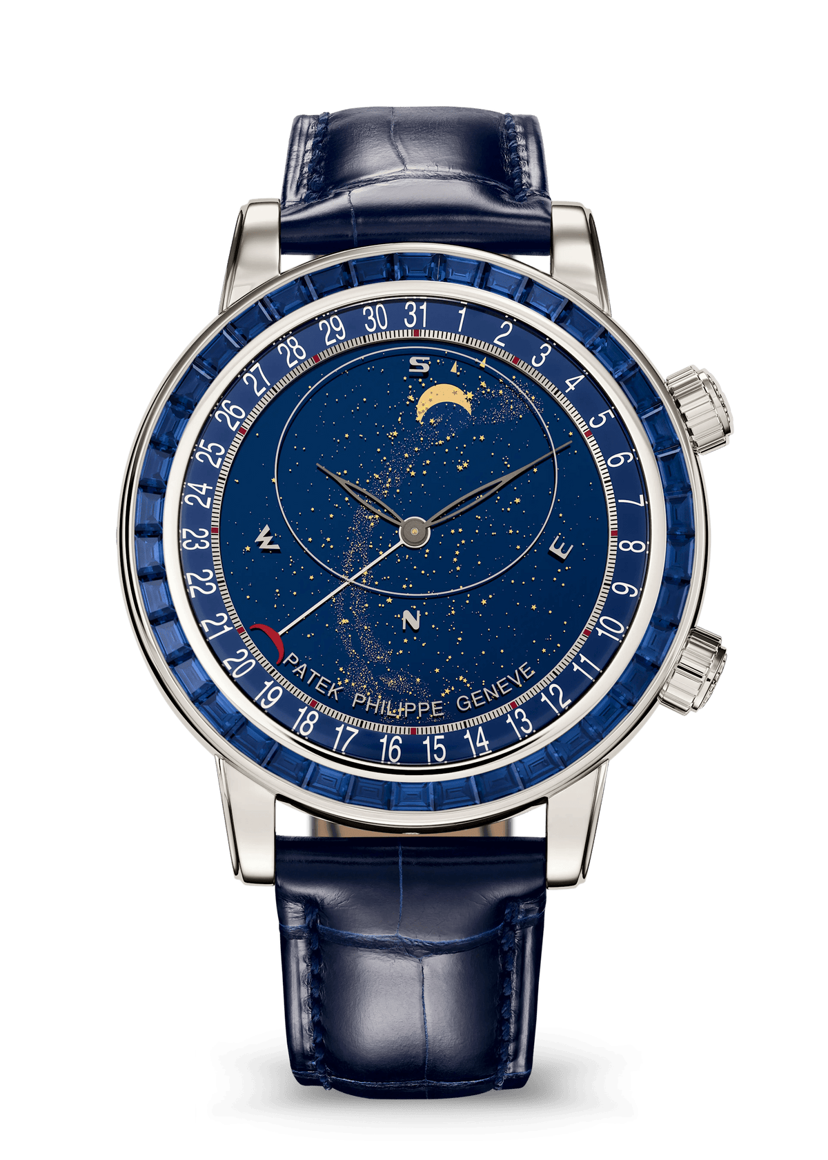 Patek Philippe Moon Phase - Platinum - White Dial Ref. # 6104/11P-010