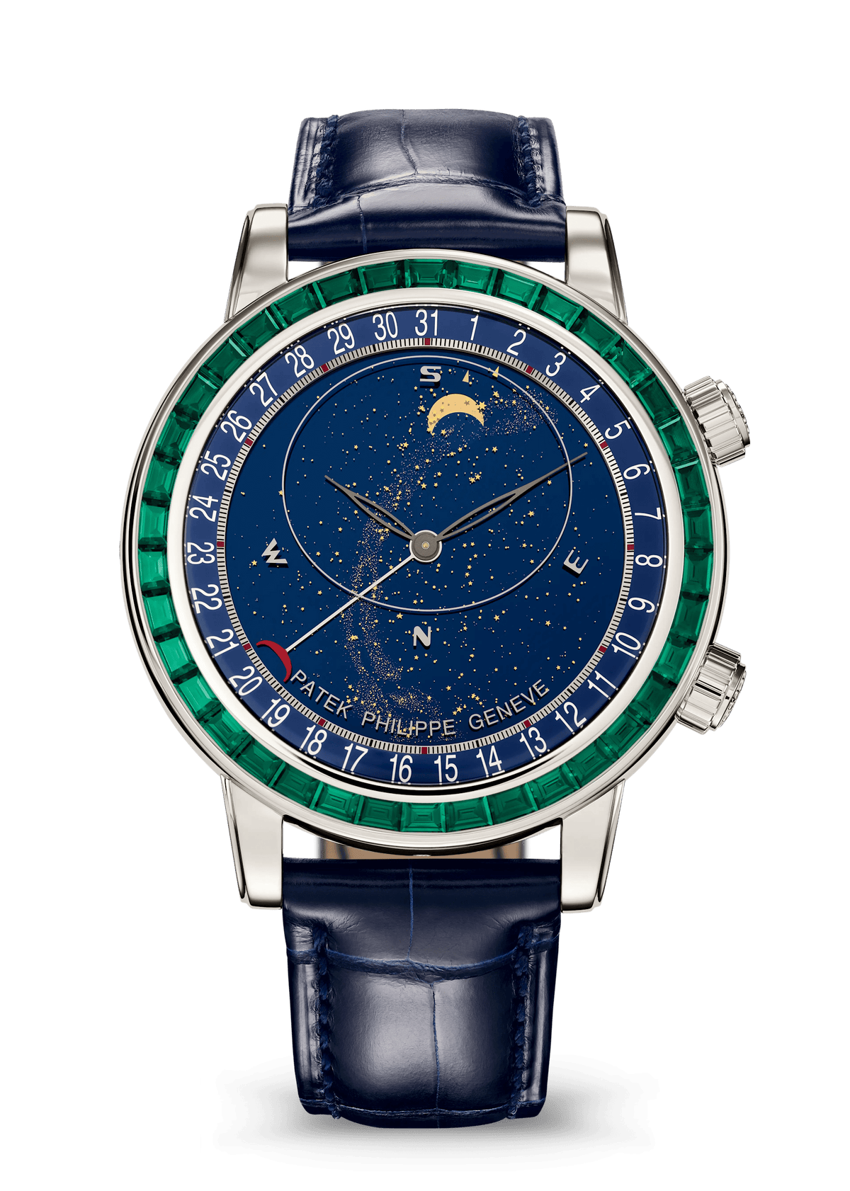 Patek Philippe Moon Phase - Platinum - White Dial Ref. # 6104/13P-010