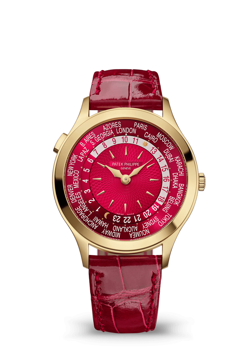 Patek Philippe World Time - Yellow Gold - Red Dial Ref. # 7129J-001