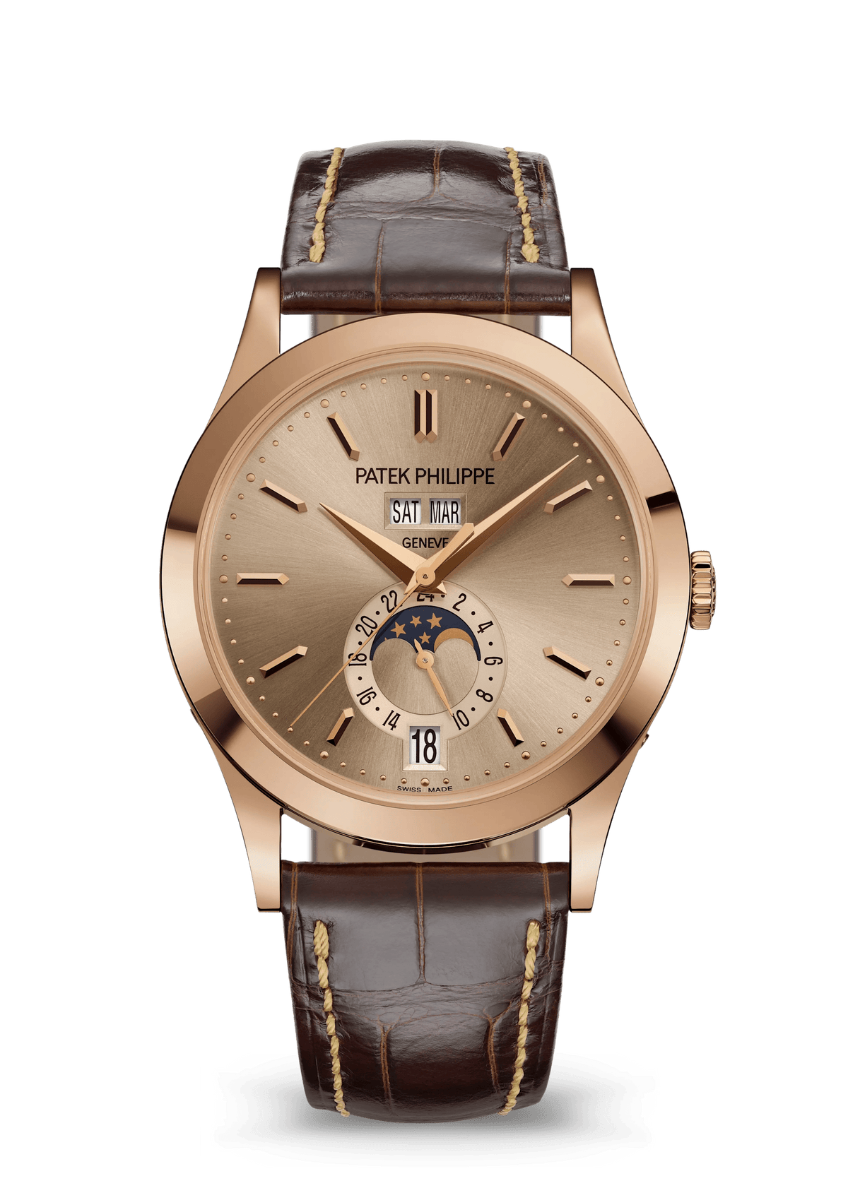 Patek Philippe Annual Calendar Moon Phase - Rose Gold - Sand Beige Dial Ref. # 5396R-016