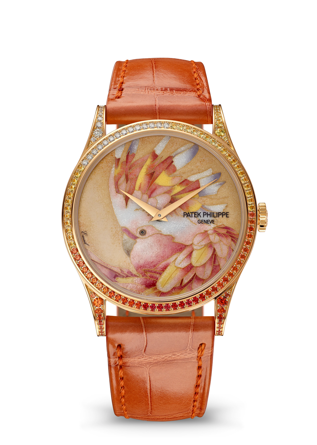Patek Philippe Rare Handcrafts Calatrava “Leadbeater’s Cockatoo” - Rose Gold - Miniature-Painted Enamel Dial Ref. # 5077/210R-001