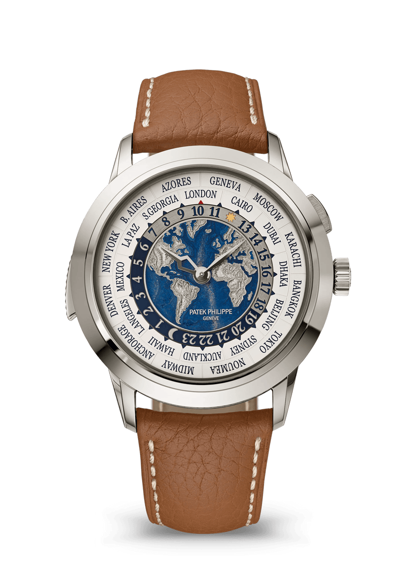 Patek Philippe Rare Handcrafts Calatrava Minute Repeater And World Time “Planisphere” - White Gold - Champlevé Enamel Dial Ref. # 5531G-010