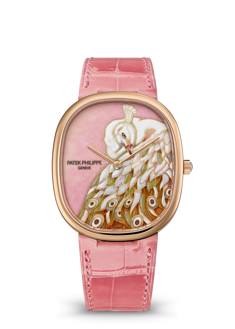 Patek Philippe Rare Handcrafts Golden Ellipse “White Peacock” - Rose Gold - Cloisonné Enamel Dial Ref. # 5738/50R-023