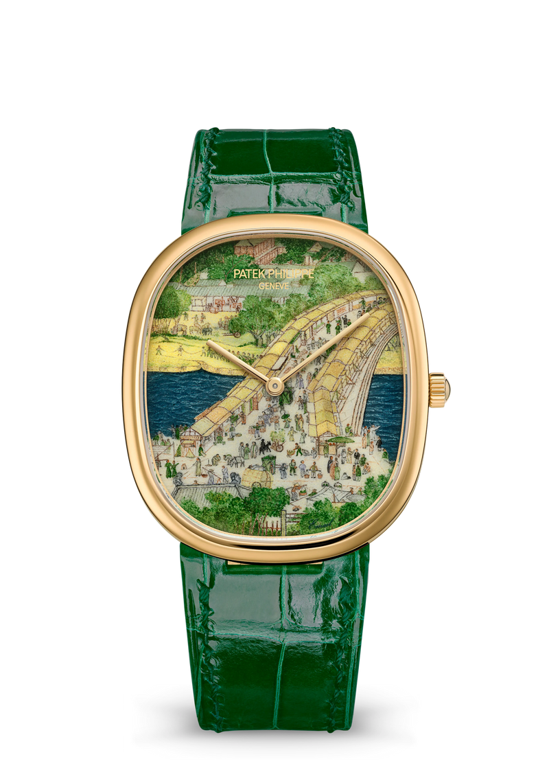 Patek Philippe Rare Handcrafts Golden Ellipse “Chinese Festival” - Yellow Gold - Miniature-Painted Enamel Dial Ref. # 5738/50J-014