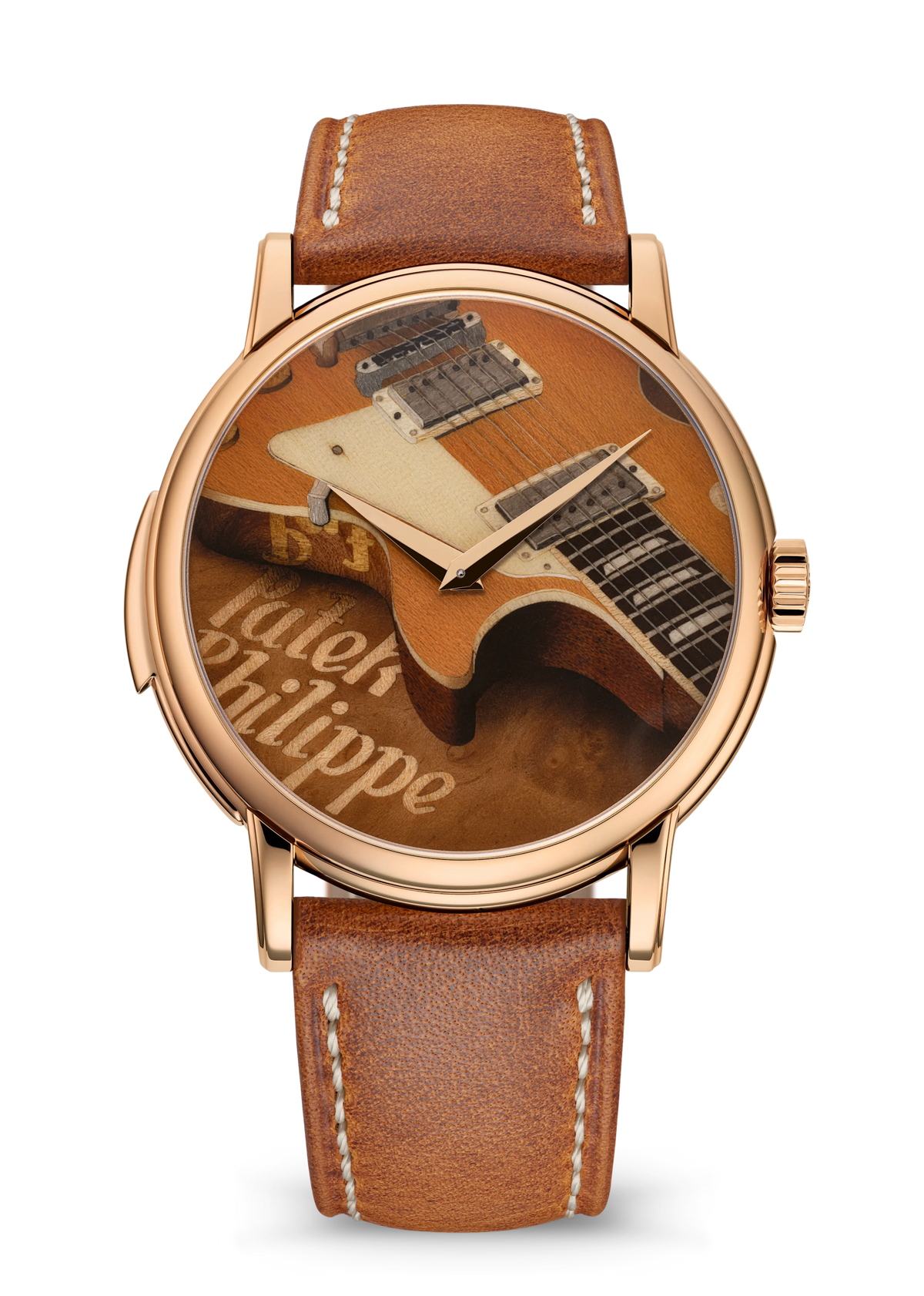Patek Philippe Rare Handcrafts Calatrava Minute Repeater “Electric Guitar” - Rose Gold - Wood Marquetry Dial Ref. # 5278/50R-011