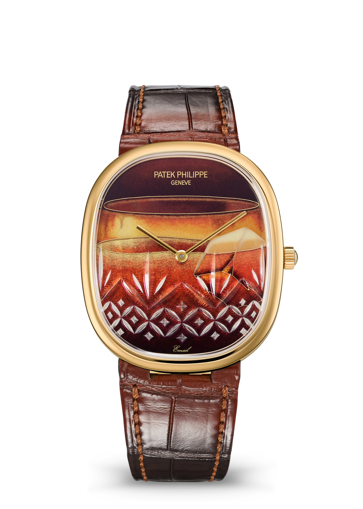Patek Philippe Rare Handcrafts Golden Ellipse “On the Rocks” - Yellow Gold - Cloisonné Enamel Dial Ref. # 5738/50J-012