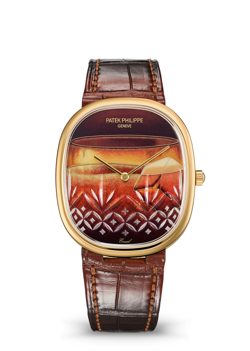 Patek Philippe Rare Handcrafts Golden Ellipse “On the Rocks” - Yellow Gold - Cloisonné Enamel Dial Ref. # 5738/50J-012