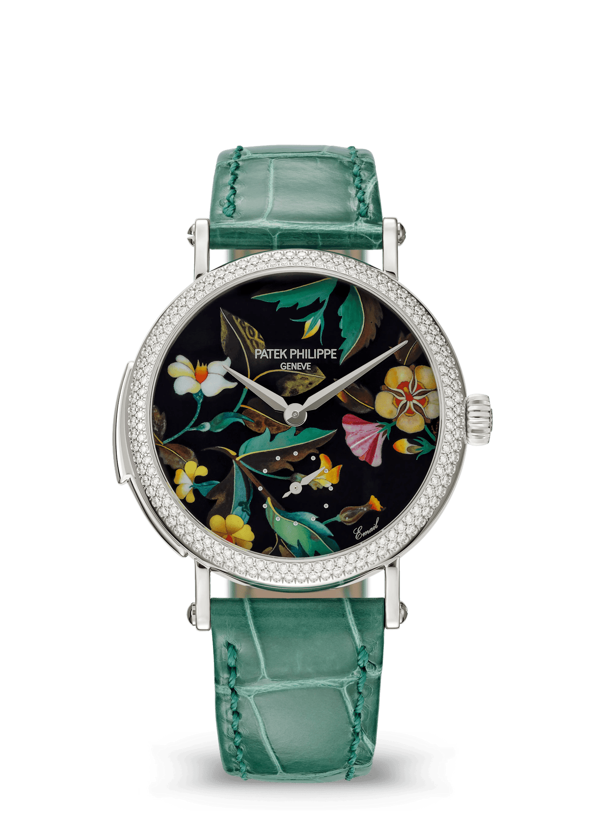 Patek Philippe Rare Handcrafts Calatrava Minute Repeater “Florentine Mosaic” - White Gold - Miniature-Painted Enamel Dial Ref. # 7040/250G-011