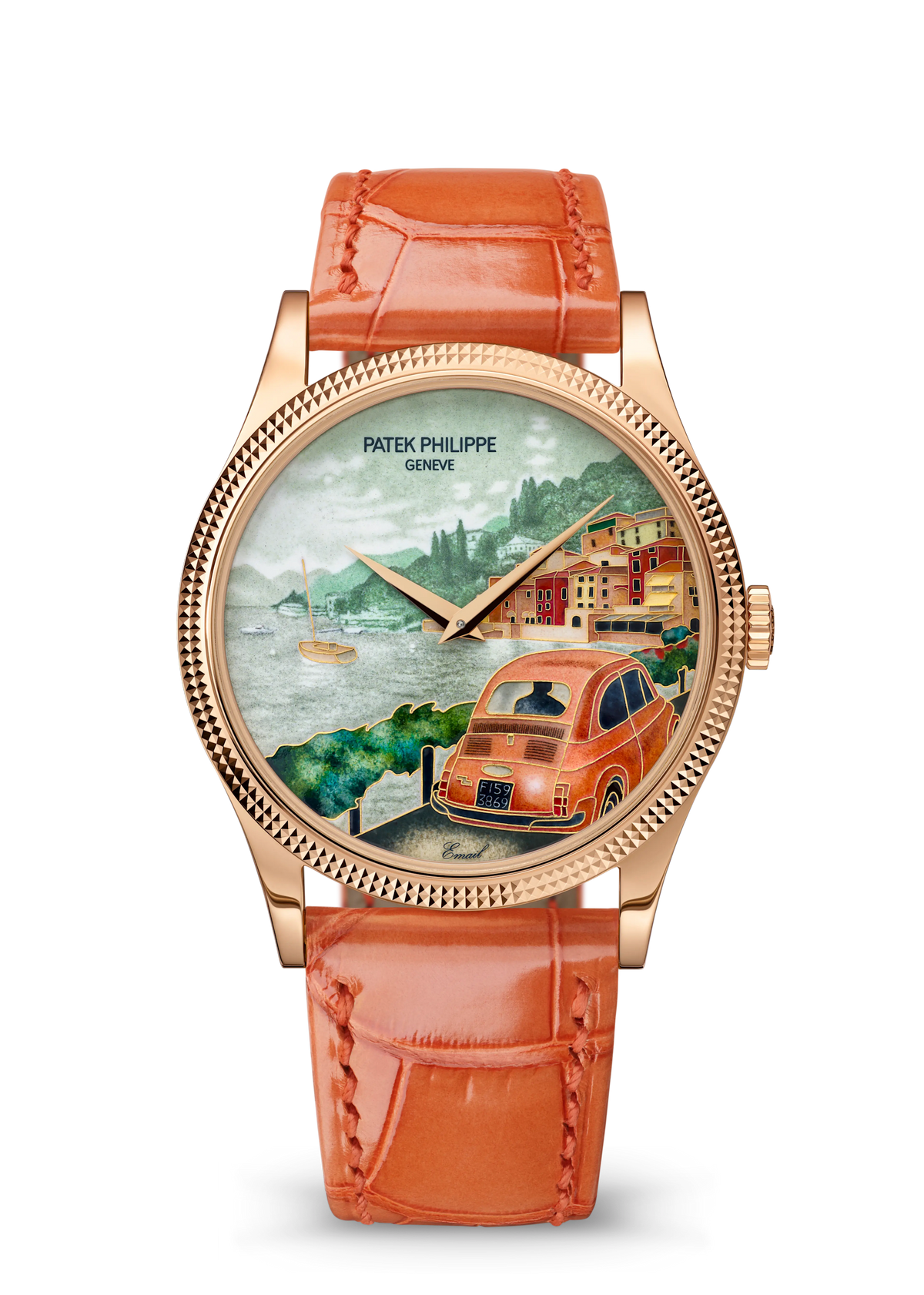 Patek Philippe Rare Handcrafts Calatrava “Arrival in Como” - Rose Gold - Miniature-Painted Enamel Dial Ref. # 5177R-011
