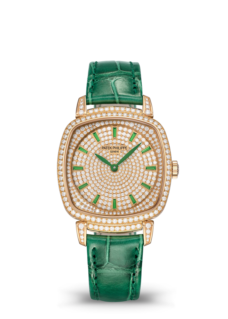 Patek Philippe Gondolo Quartz - Rose Gold - Green Diamond Dial Ref. # 7043/250R-001