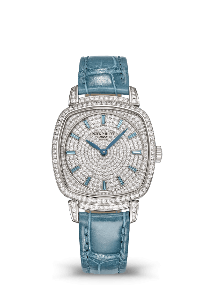 Patek Philippe Gondolo Quartz - White Gold - Blue Diamond Dial Ref. # 7043/250G-001