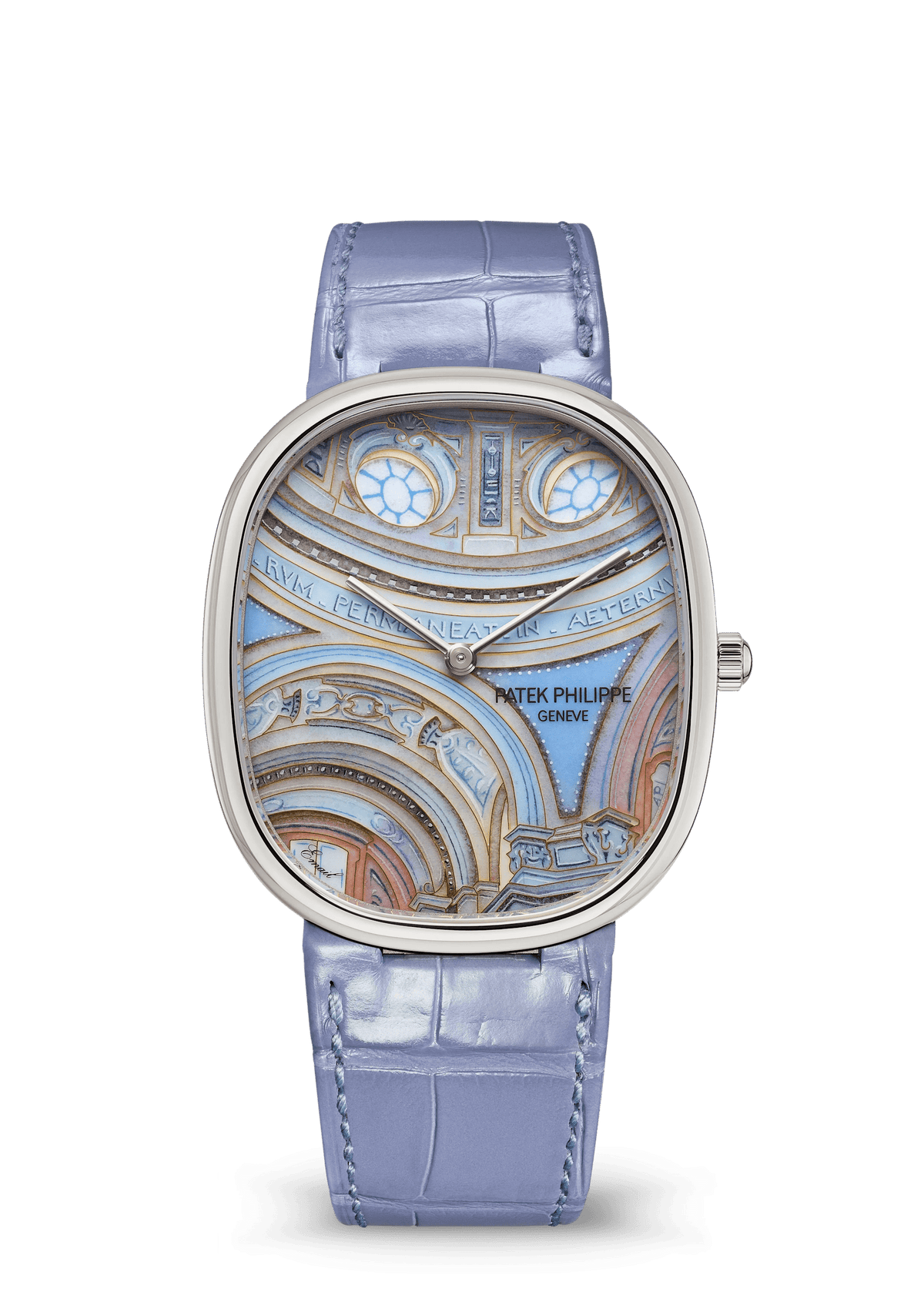 Patek Philippe Rare Handcrafts Golden Ellipse “Baroque Decoration” - White Gold - Miniature-Painted Enamel Dial Ref. # 5738/50G-050