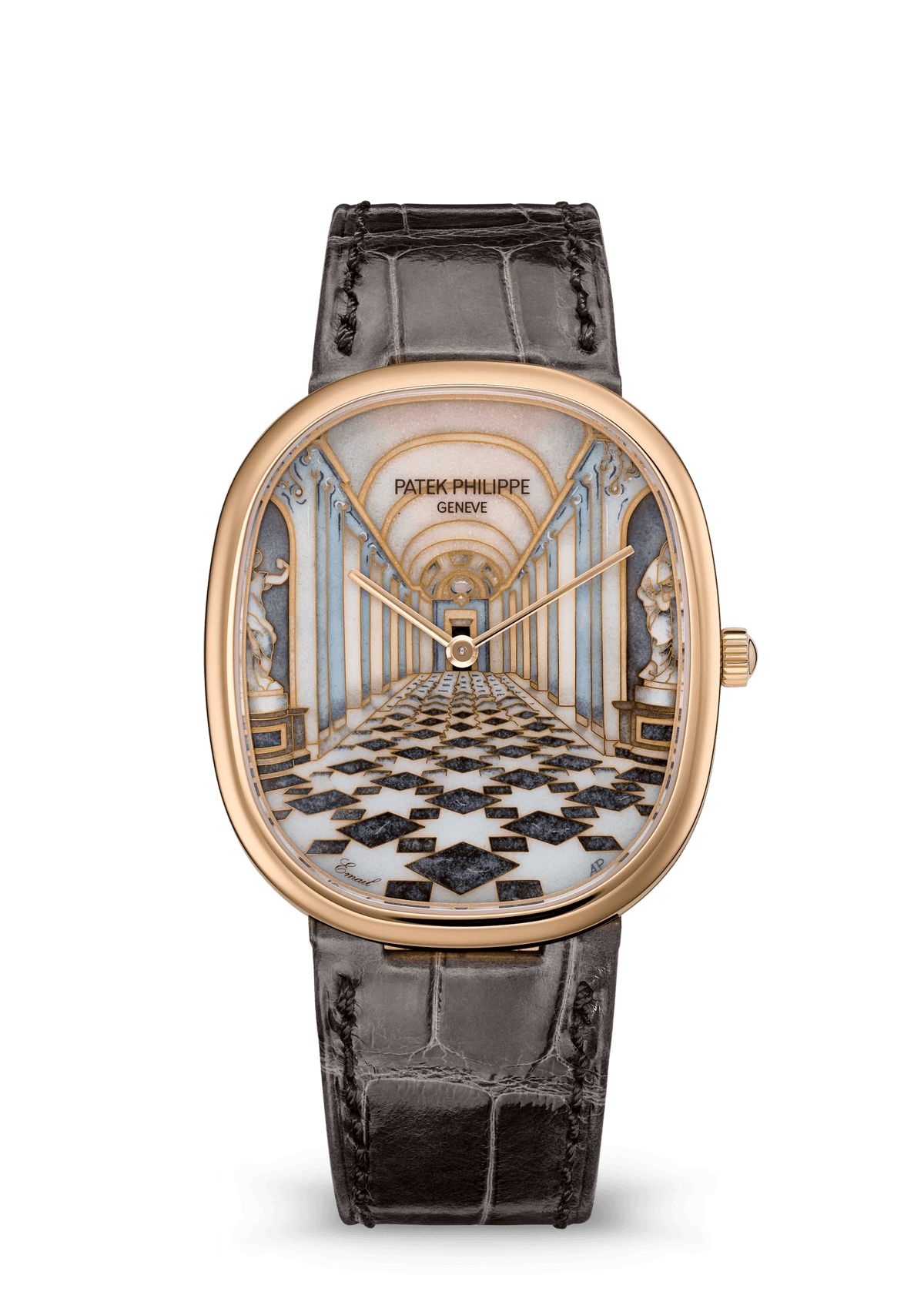 Patek Philippe Rare Handcrafts Golden Ellipse “The Great Gallery” - Rose Gold - Miniature-Painted Enamel Dial Ref. # 5738/50R-027