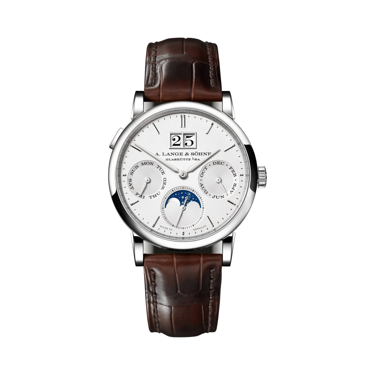 A. Lange & Söhne Saxonia Annual Calendar - White Gold - Silver Dial Ref. # 331.026