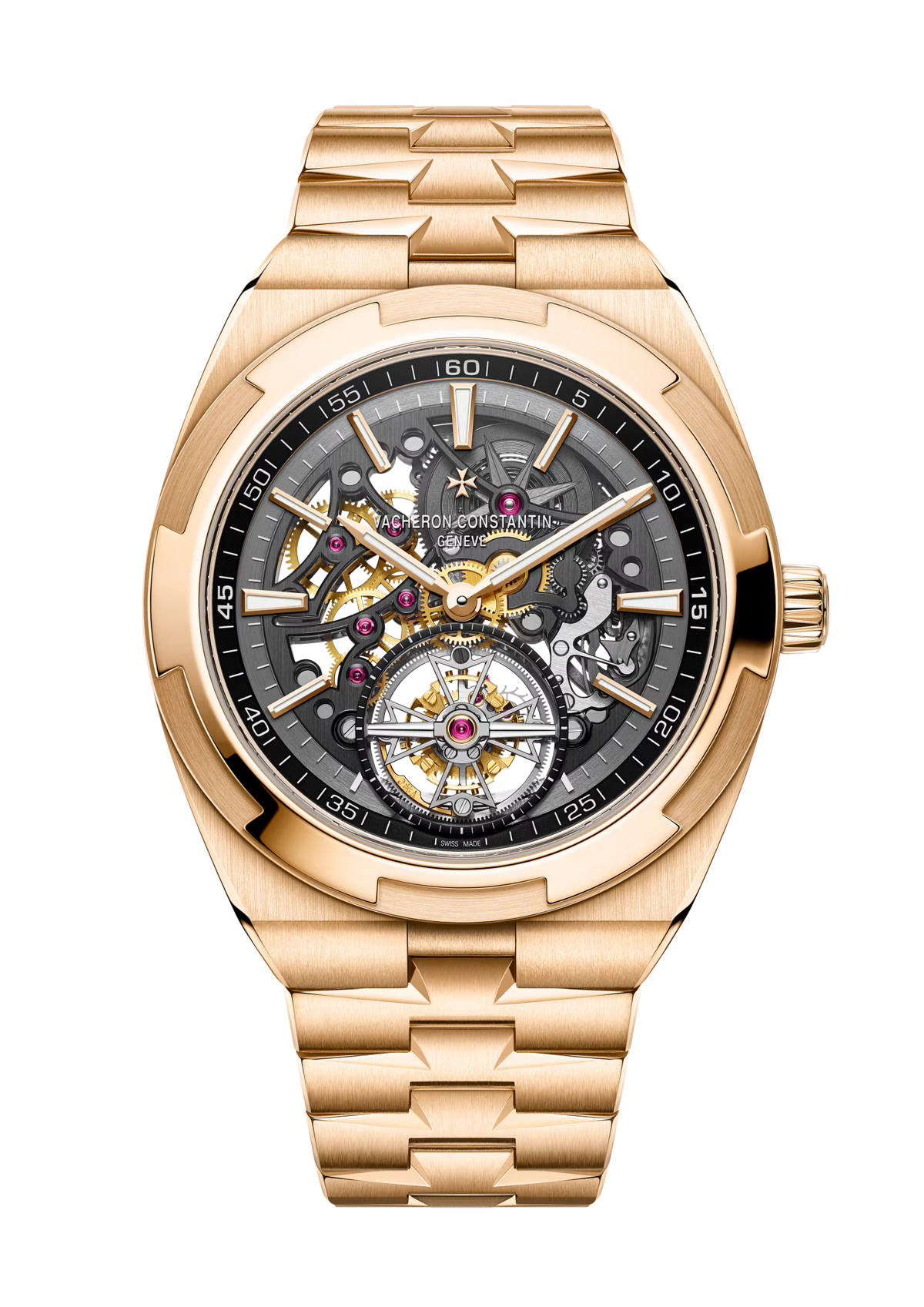 Vacheron Constantin Overseas Tourbillon Skeleton 42.5mm - Rose Gold - Grey Dial Ref. # 6000V/210R-B934