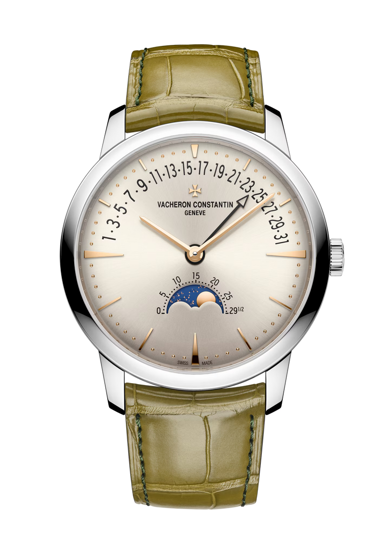 Vacheron Constantin Patrimony Moon Phase Retrograde Date 42.5mm - White Gold - White Dial Ref. # 4010U/000G-H070