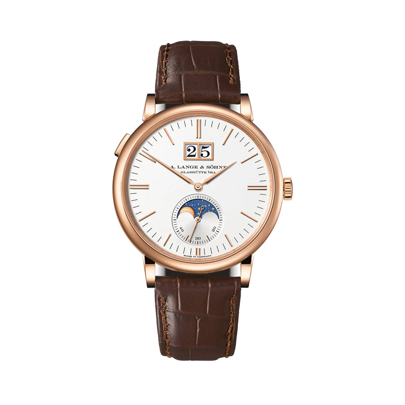 A. Lange & Söhne Saxonia Moon Phase - Pink Gold - Silver Dial Ref. # 384.032