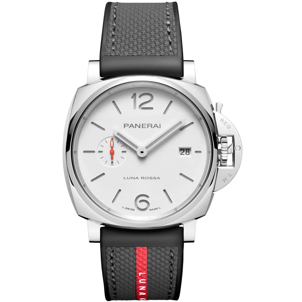 Panerai Luminor Due Luna Rossa 42mm - Steel - White Dial Ref. # PAM01673