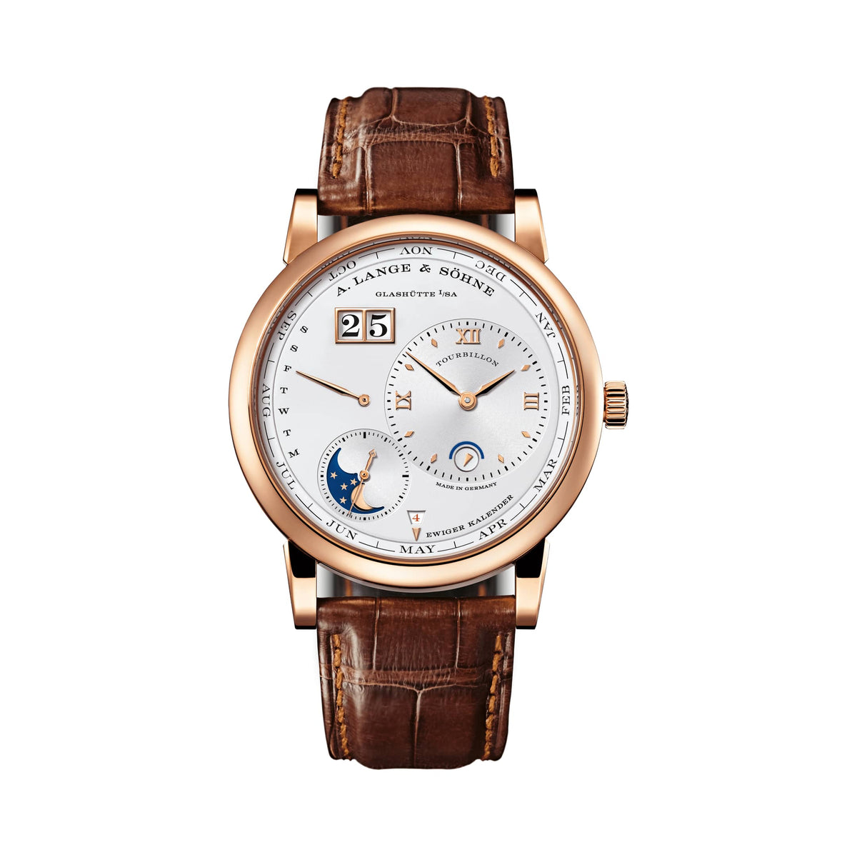 A. Lange & Söhne Lange 1 Tourbillon Perpetual Calendar - Pink Gold - Silver Dial Ref. # 720.032